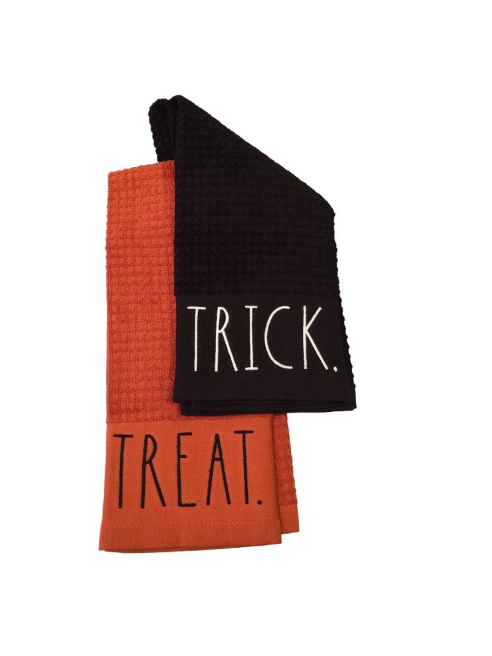 RAE DUNN Black Trick Rust Treat Kitchen Towels 16" x 26"